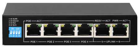 SPE124E SWITCH INTERNEC  / 6 portów / 2FE + 4PoE (1)